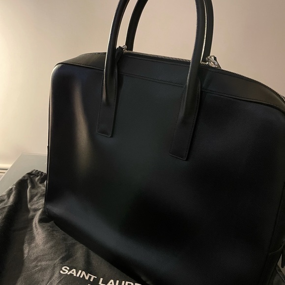 COPY - MUSEUM SMALL FLAT BRIEFCASE TEXTURED LEATHER - Picture 8 of 13